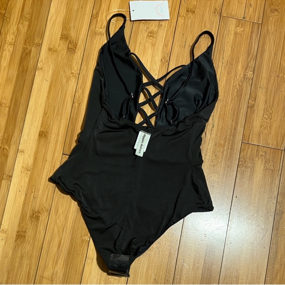 NWT Anthropologie x Dippin Daisy's Bliss One-Piece Swimsuit In Black Size XS - Picture 8 of 16